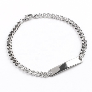OUMI Bạc Truyền Cảm Hứng Từ Vòng Đeo Tay Chuỗi Id Slave Vòng Đeo Tay Thép Không Gỉ Punk Mens Womens Chain & Link Vòng Đeo Tay PVD Mạ - Product Image 1