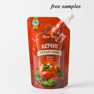 Kemasan Doypack Plastik Kustom untuk Saus Tomat, Ketchup, dan Pasta dengan Spout - Product Image 2
