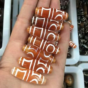 Forma oblunga Antico Naturale Tibetano di Dzi Bead 10mm * 30mm Grandi Uomini FAI DA TE Monili Che Fanno La Collana o Braccialetto - Product Image 4