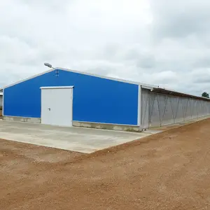 Estructura de acero edificio chicken shed aves de corral granja móvil pollo casa