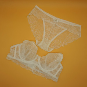 Più nuovo White Lace Vedere Attraverso Bra Sets Delle Signore Sexy Fancy <span class=keywords><strong>Reggiseno</strong></span> E Slip Set - Product Image 5