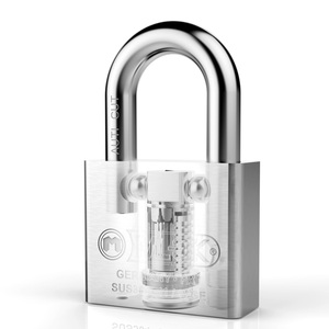 Cadenas anti-coupure en acier inoxydable de largeur MOK 50MM cadenas à cylindre de serrure remplaçable