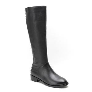 WETKISS Occidentale di Modo Su Ordinazione di Inverno Scarpe <span class=keywords><strong>Stivali</strong></span> di Pelle Nera Mezza <span class=keywords><strong>Stivali</strong></span> Alti Al Ginocchio Scarpe <span class=keywords><strong>Da</strong></span> Donna Piatta Cavallo <span class=keywords><strong>Stivali</strong></span> <span class=keywords><strong>Da</strong></span> Equitazione - Product Image 1