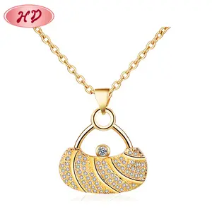 Top Selling New Style 18K Gold Necklace Jewelry Lock Pendant Golden Necklace