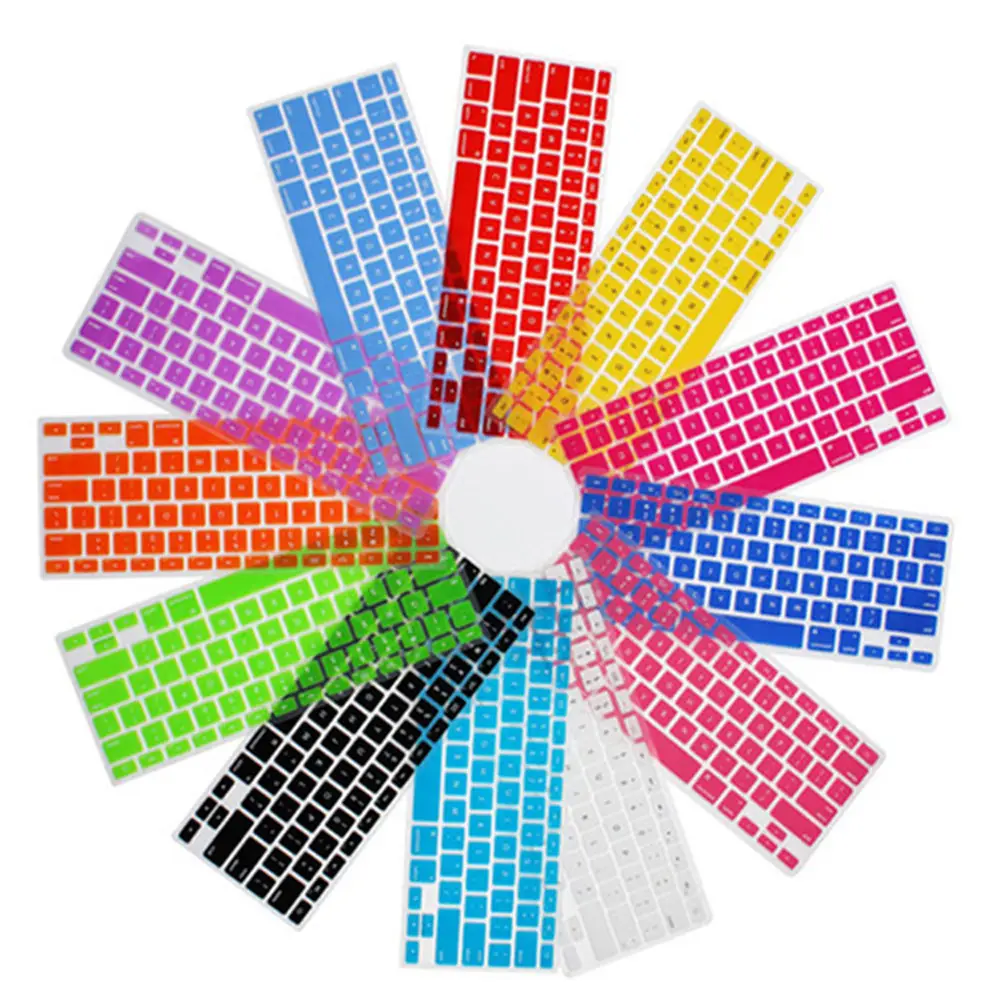 Housse de clavier arabe, arc-en-ciel, en silicone, pour macbook apple, 50 pcs