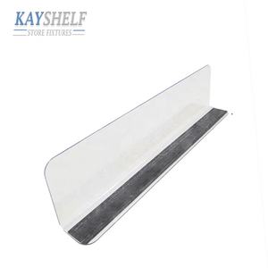 L shape magnetic plastic acrylic supermarket wire display shelf divider