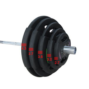 Fabrika toptan ağırlık kaldırma siyah üretan plaka halter 20kg ağırlık plakası - Product Image 6