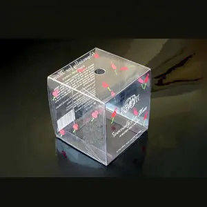 custom PET PVC transparent decoration products packing box rectangular mini lantern clear plastic gift boxes