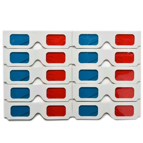Good Price Home Movie Video Bulk Supply Red Blue Paper 3D Glasses for Wholesale