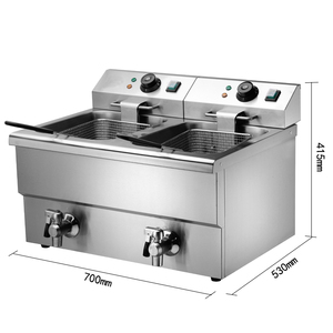 Série <span class=keywords><strong>professionnelle</strong></span> <span class=keywords><strong>Friteuse</strong></span> Double Réservoir <span class=keywords><strong>Friteuse</strong></span> <span class=keywords><strong>avec</strong></span> <span class=keywords><strong>Vidange</strong></span> - Product Image 2