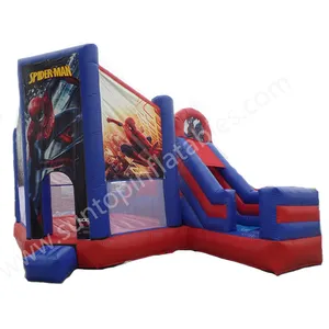 Unisex PVC Inflatable Bouncer with Water Slide Combo Custom Cartoon Theme Good Sales Accessory Blower Sea Shipping