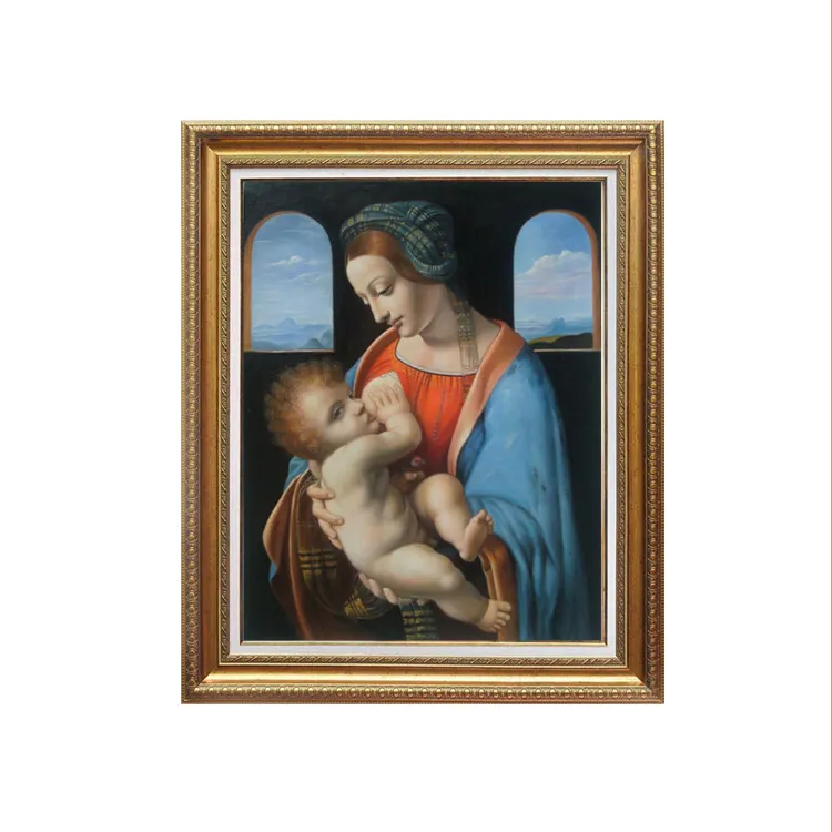 Famosa Madre Bambino Pittura Foto Artwok Vecchio Maestro Riproduzione Della Pittura A Olio Del Bambino Decorazione Della Stanza di Arte Per La Famiglia