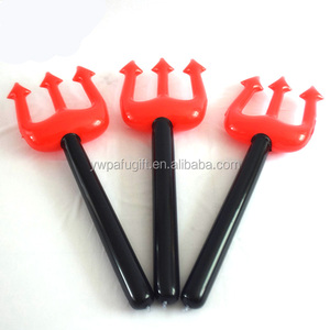 PVC Inflatable Devils Đinh Ba Ngã Ba Hai Cán Dài Inflatable Đạo Cụ Trang Trí Ưa Thích Màu Đỏ Ăn Mặc Trang Phục Phụ Kiện Trẻ Em <span class=keywords><strong>Halloween</strong></span> Đồ Chơi - Product Image 2