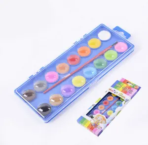 Xinbowen 16 Colors Non-Toxic Watercolour Paint Solid Cake Powder Watercolor Paint Set