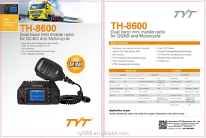 Mini-récepteur TYT TH-8600 25W puissant mobile bi-bande radio voiture mini radio