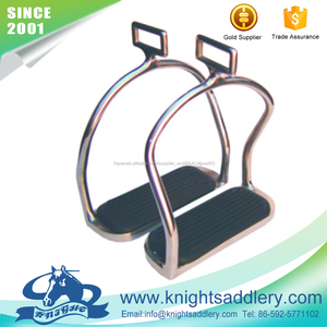 De Acero inoxidable de Doble Pierna Doblada Hípica Estribos De Seguridad - Product Image 1
