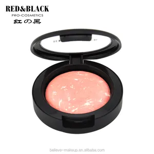 Oem Professionele Cosmetica Private Label Enkele Minerale Poeder Ronde Gebakken Blusher