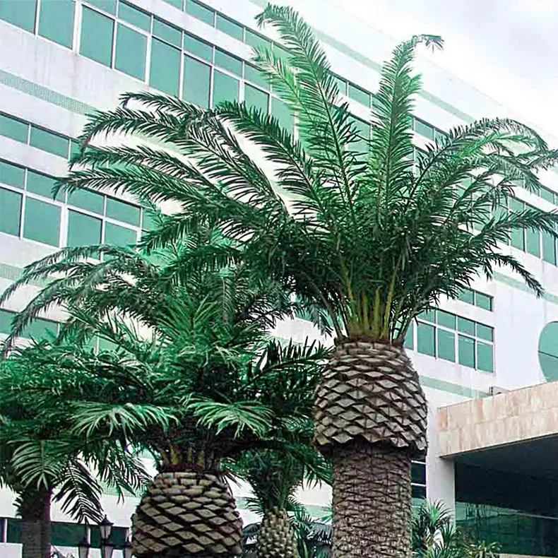 Factory Wholesale Cheap Artificial Fake Plastic Green Palm Trees Leaves And Branches Names Of Artificial Palm Tree L