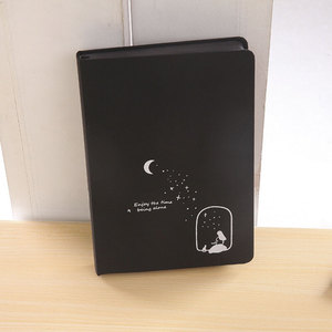 Diario de papel negro de <span class=keywords><strong>arte</strong></span> hecho a mano hermoso logotipo personalizado - Product Image 5