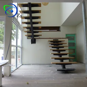 Escadas de instalação fácil polida retrô, estrutura de design de aço inoxidável