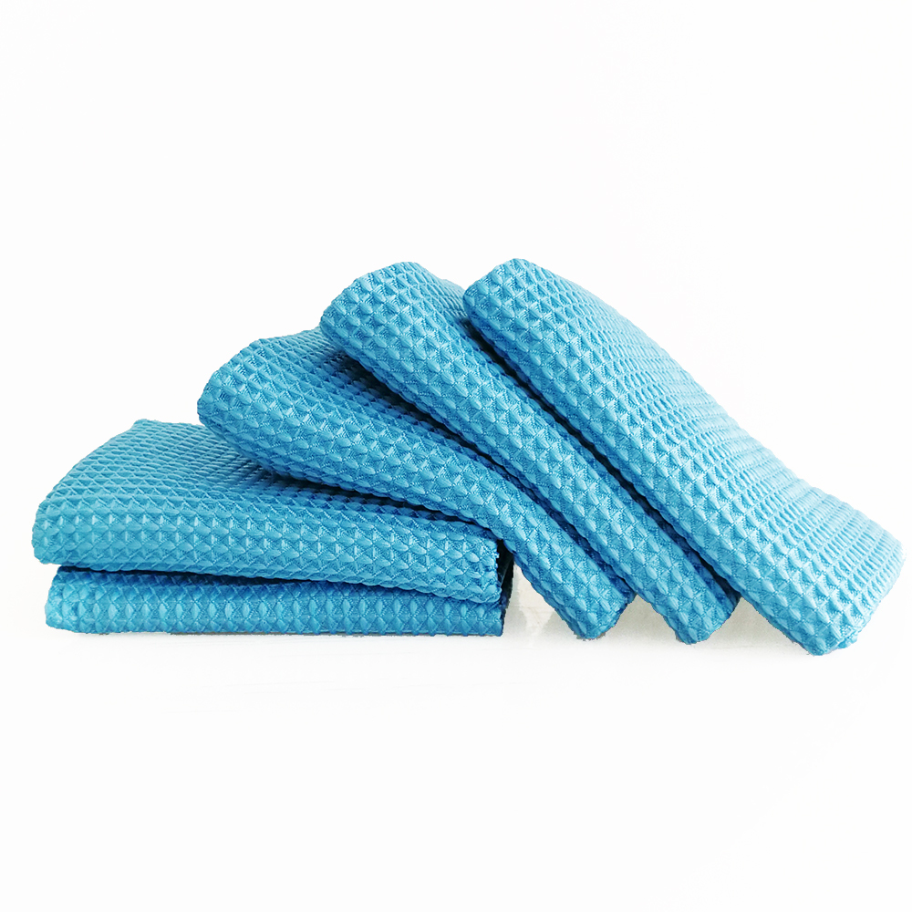 Микрофибра вафельные кухонные салфетки для протирки X 16 дюймов Blue eco-friendly