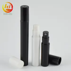 PP 3ml 5ml 10ml opaque black plastic spray bottle small perfume bottle with lock cap