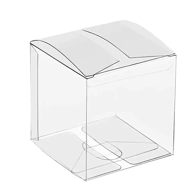 Clear PET Plastic Boxes Transparent Packing Favor Square gift Boxes