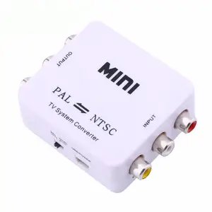 Mini Portable Ke PAL NTSC atau NTSC PAL Ke Dua Arah Dual-Way TV Format Video Sistem Converter composite Koneksi