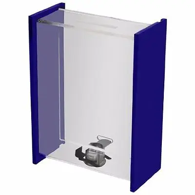 Perspex Church Acrylic Charity Donation Box with Lock and Chain