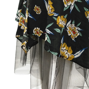 OEM Mode Réglable Bretelles Noir Net Fond Floral Long Casual Robe <span class=keywords><strong>de</strong></span> Femmes - Product Image 5