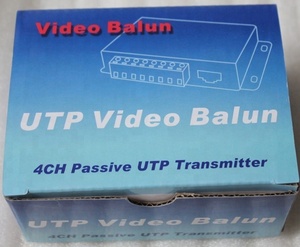 Rohs 4CH UTP Cat5 RJ45 aleación de aluminio activo pasivo Video Balun compatible con cámaras de vigilancia HDCVI/AHD/TVI aleación de aluminio 4