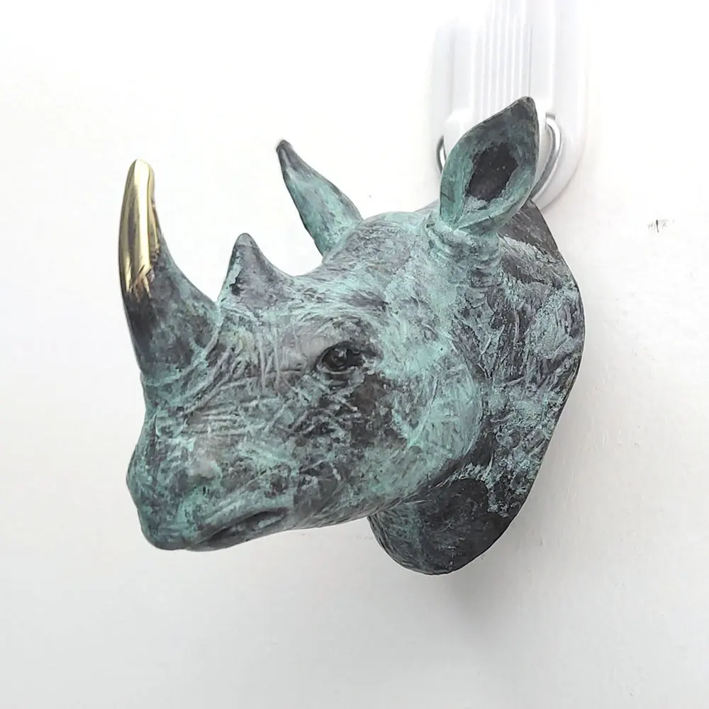 Zanaat malzemeleri ucuz güzellik sevimli hayvan kulaklık Metal ev duvar sanat dekorasyon 3D bronz şişe açacağı
