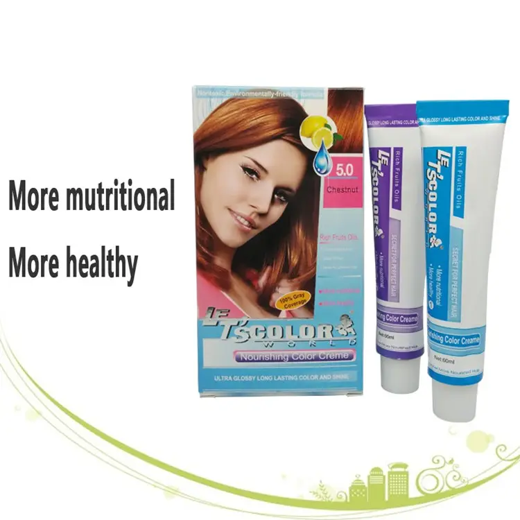 100% gray coverage nutritional healthy hair dye hair color cream