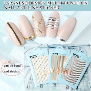 Tszs Diy Rose Goud Goud Zilver Striping Tape Line Decoratie Nail Glitter Ontwerpen 3D Nail Art Decal Sticker - Product Image 3