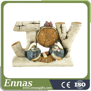 Polyresin "alegría" <span class=keywords><strong>Navidad</strong></span> pájaro azul Natividad Familia para la decoración - Product Image 1