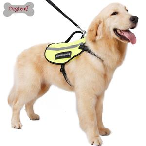 ハンドルと2つの無料の取り外し可能なパッチを備えた反射サービス犬ベストドッグハーネス - Product Image 2