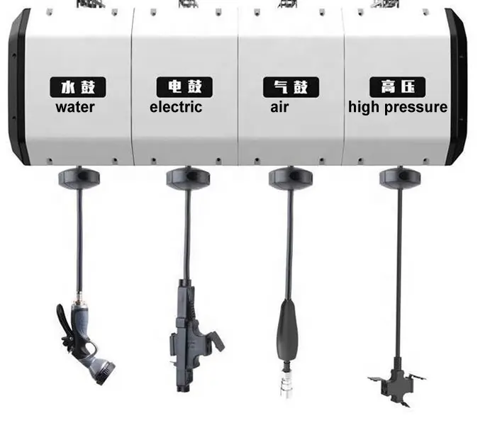 壁掛け式ケーブルリール自動格納式空気水電気ホースリールドラムコンビネーション