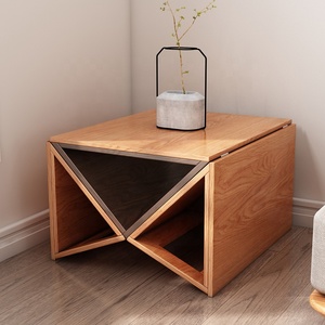 Muebles de estilo japonés Sala modernos lloguer de lado de la <span class=keywords><strong>Mesa</strong></span> de té <span class=keywords><strong>plegable</strong></span> de madera <span class=keywords><strong>mesa</strong></span> de café - Product Image 2
