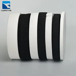 1 Inch Color Wide Stripe Home Textiles Polyester Cotton Webbing Fold Over Knitted Elastic Band