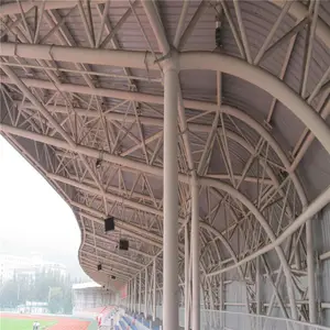 Bleacher Structure Prefab Steel Truss Material Roof Design For Football Stadium Bleacher Sporting Structure