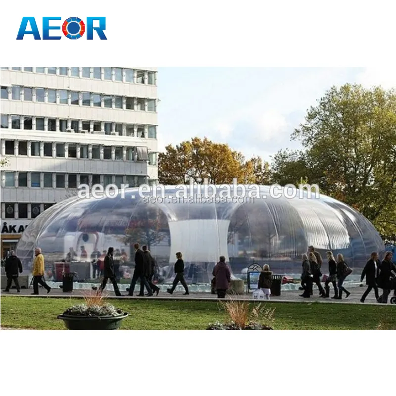 Tienda de campaña inflable transparente para exterior, carpa de burbuja de cristal transparente para acampar, 3M ,4M,5M