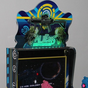 Trong nhà công viên giải trí trẻ em đồng tiền hoạt động <span class=keywords><strong>Arcade</strong></span> Trò chơi bắn súng máy 2 người chơi trẻ em ngoài hành tinh chụp video trò chơi máy - Product Image 6