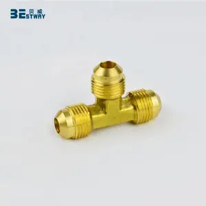 NPT BSP Thread 1/4" to 1/2" TEE Forged Brass Flare Tees Fitting