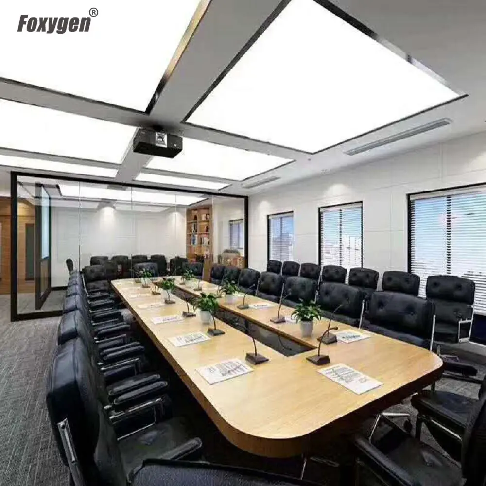Malaysia Latest POP Morden Office use PVC stretch ceiling film Classic Plastic Europe platfon false ceiling design