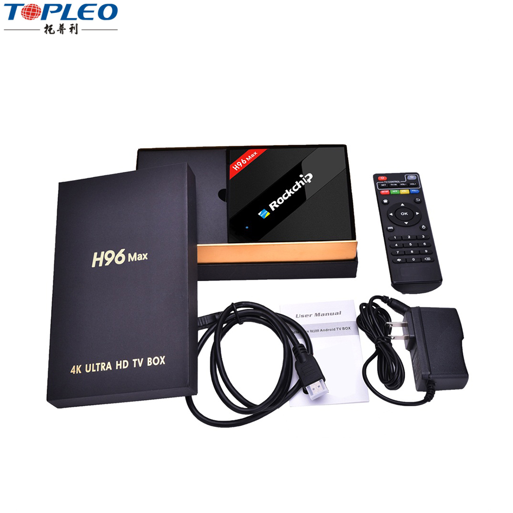 Durable más populares H96 Max 4G 32g android 6.0 tv box RK3399 Seis Core 2.0G con sim ranura para tarjeta