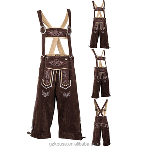 Steampunk 3/4 바지 조끼 브라운 바이에른 신사 Lederhose 남성 옥토버 페스트 의상 코스프레 맥주 남자