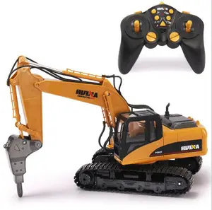 HuiNa 1560 16 Channel 2.4G Metal RC Excavator Broken Disassemble Charging RC truck car toy Model