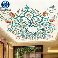 Le plus populaire chinois fait papier peint hd paysage plafond 3d papier peint mural offert par la chine papier peint/livraison gratuite