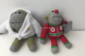 2 x Pequeno PG Tips Macacos Chimpanzé Anúncio Macio Brinquedo de Pelúcia Dia Alívio Cômico Nariz Vermelho