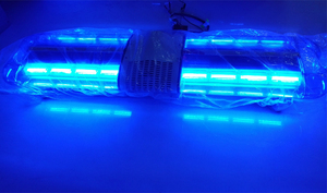 Barra de luz LED de advertencia para techo de coche, altavoz de sirena de emergencia, barra de luz intermitente estroboscópica usada, color rojo, azul y ámbar, 144W, barato